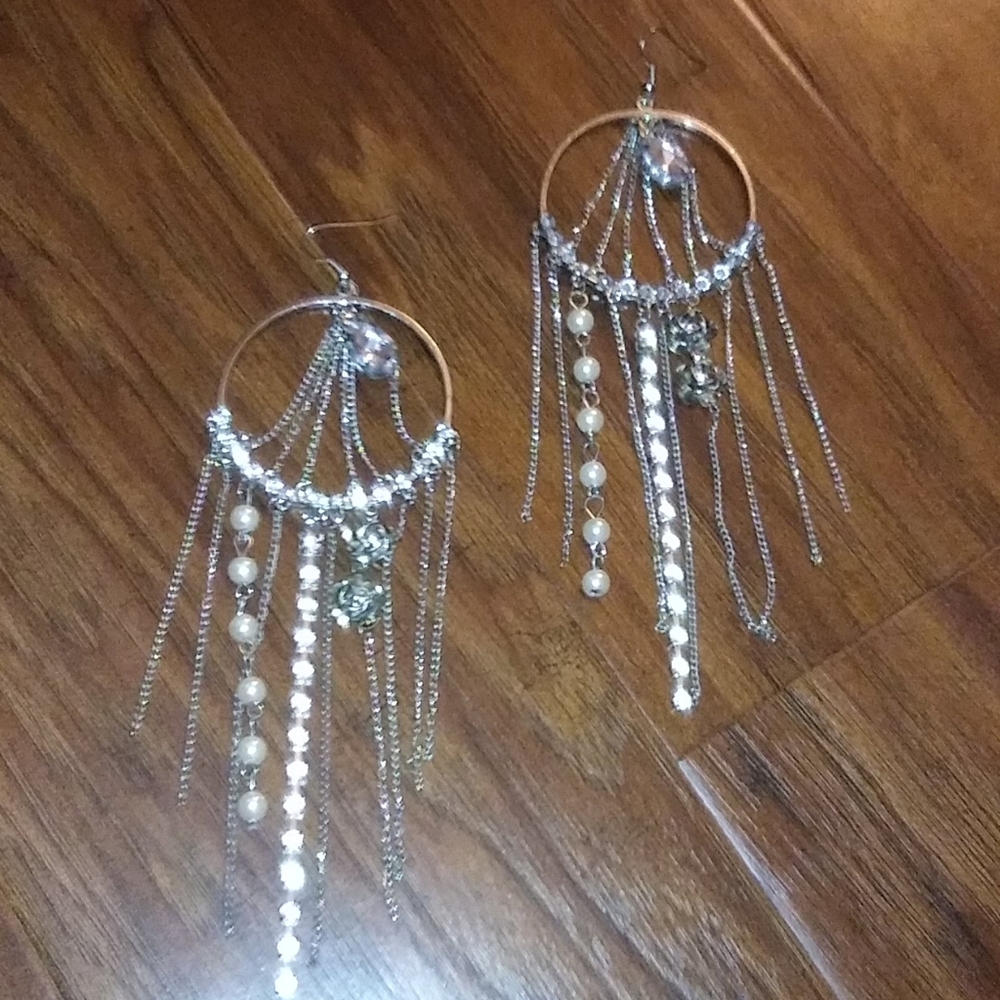 Long chain earrings